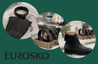 Hansker, belte og støvler på en farsdagsplakat