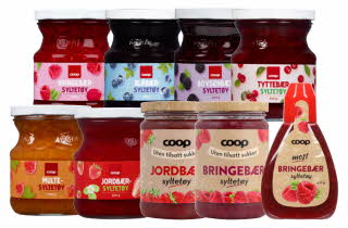 Flere syltetøy fra Coop