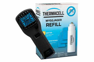 Myggjager MR300 og en boks med Refill 4-pk fra Thermacell.