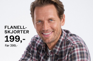 Mann med rutete flanellskjorte