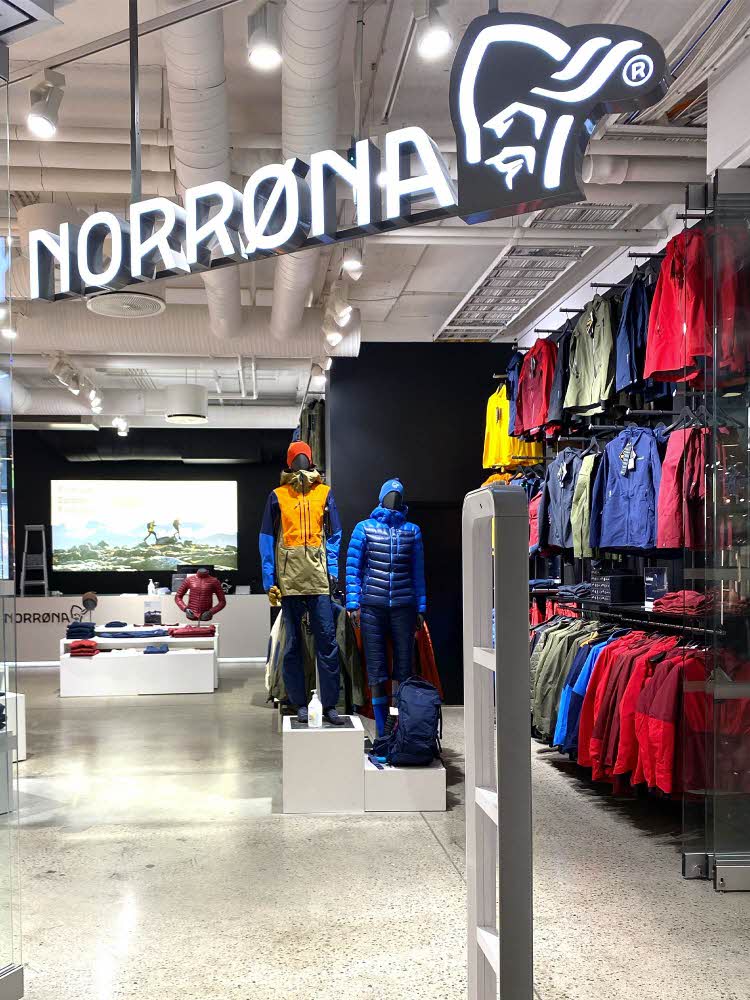 Butikkfronten til Norrøna