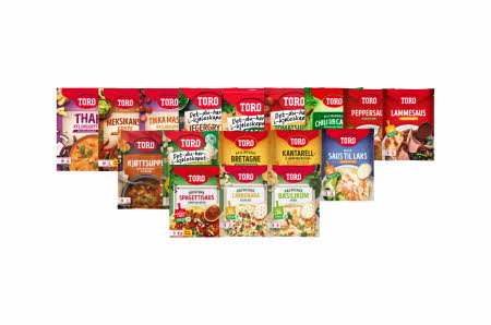 Stort utvalg av Toro supper, sauser og gryter