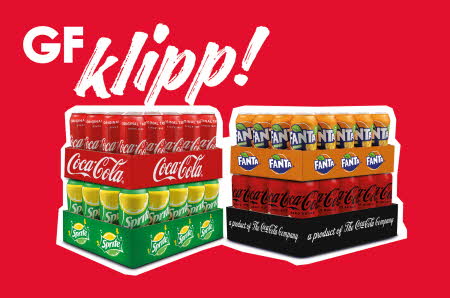 20-pakk Coca-Cola, Fanta og Sprite