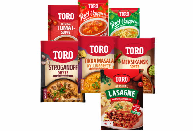 display av Toro mat poser
