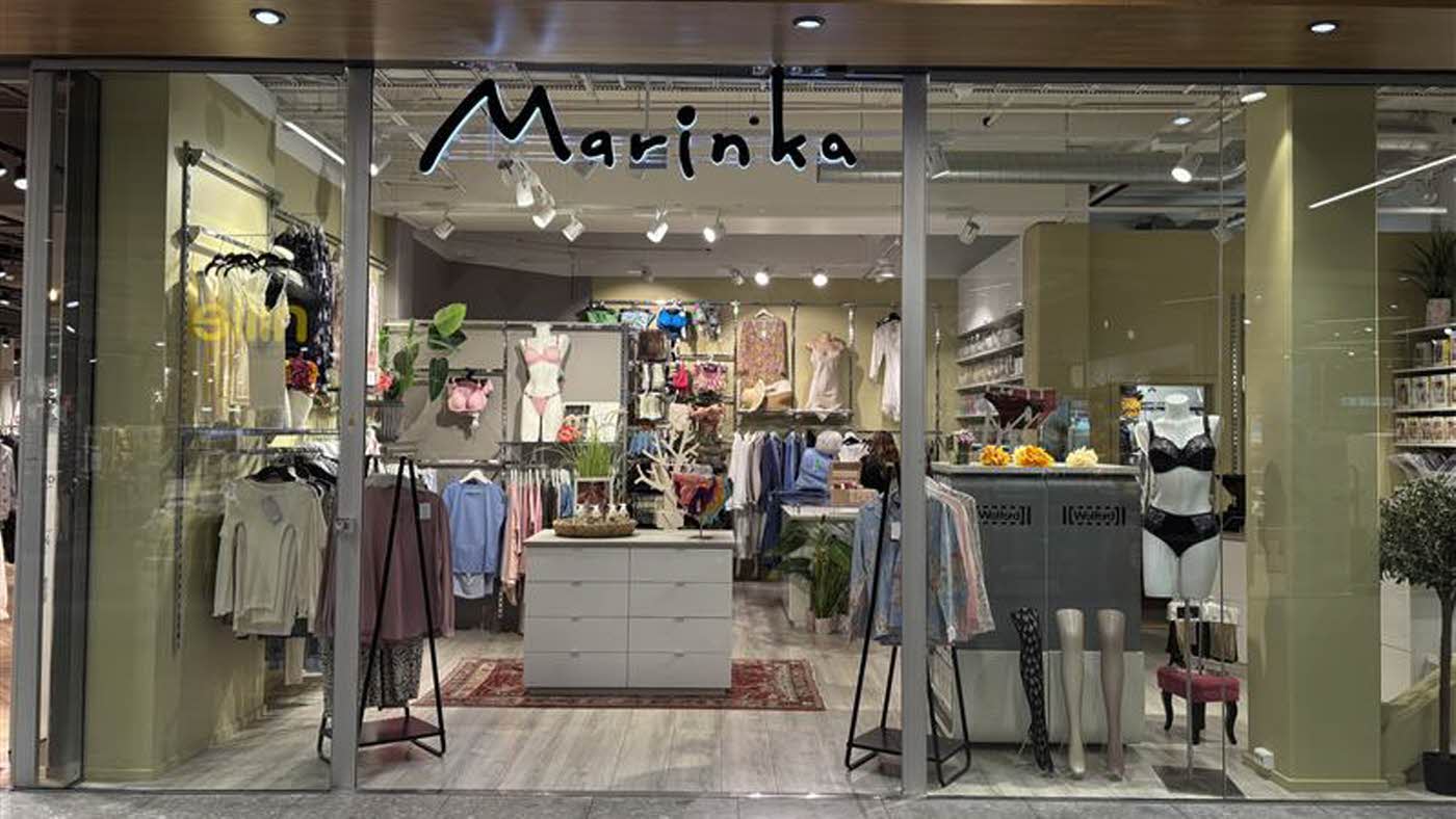 Bilde av Marinka sin fasade i nytt lokale på Ski Storsenter