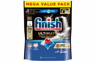 En pose med Finish oppvasktabletter