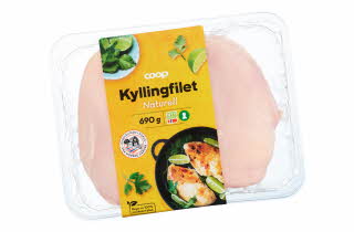 Produktbilde av Coop Kyllingfilet naturell 690 g.