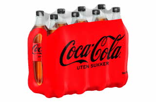 Åttepakning med Coca-Cola uten sukker