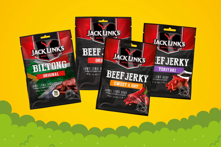 Et utvalg av Beef Jerky i forskjellige smaker