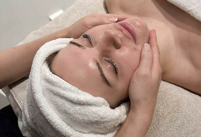 En dame på spa