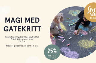 Magi med gatekritt 25% rabatt for Sprell venn 