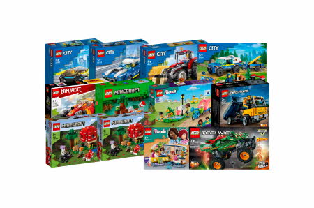 12-stykk av LEGO byggesett
