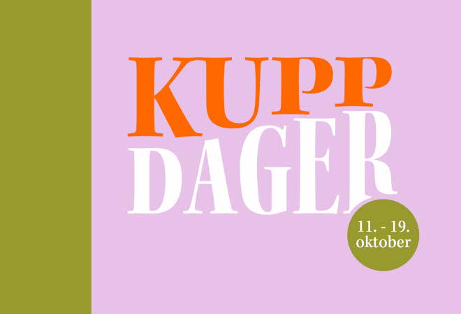 Grafisk bilde med teksten "Kuppdager"