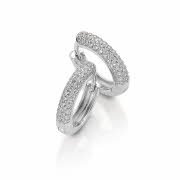 rund øreringer med diamant
