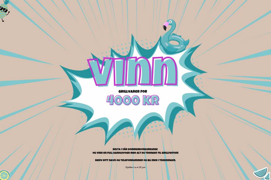 Vinn grillmat verdi 4000 kr