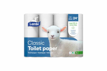 En pakke med toalettpapir fra Lambi