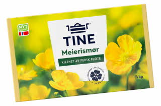Pakke med TINE Meierismør.