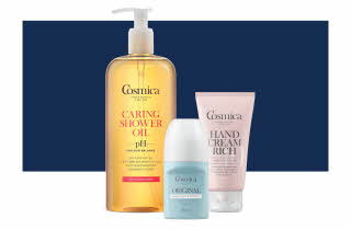 Tre forskjellige hudpleie produkter fra Cosmica.