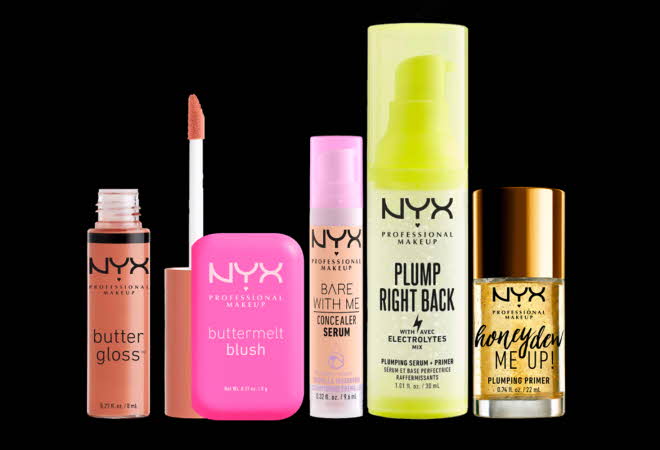 Utvalgte produkter fra NYX Professional makeup.