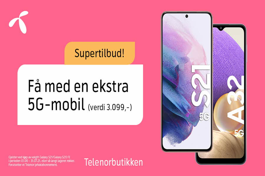 Banner med bilde av Samsungtelefon