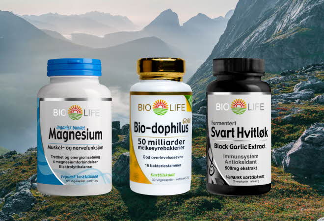 3 bokser med helse tabletter fra bio life