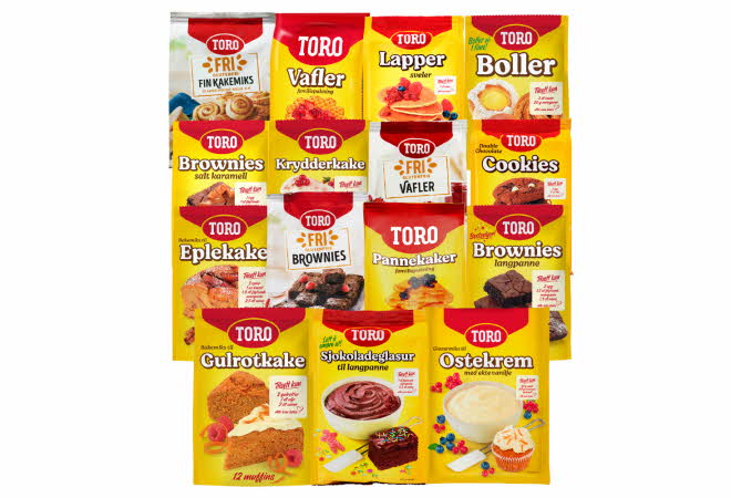 Stort utvalg av Toro bakemiks produkter.