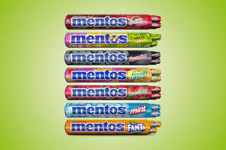 Mentos 8-pakk i ulike smaker