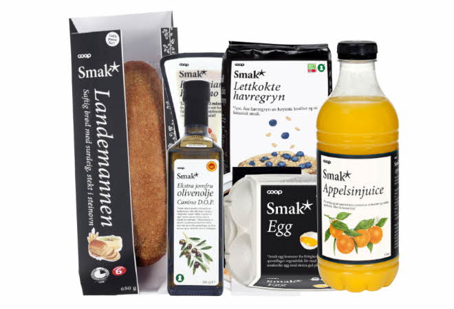 Et utvalg av produkter fra Smak*