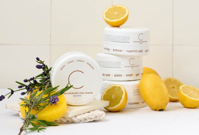 Produkter fra C Soaps med sitroner