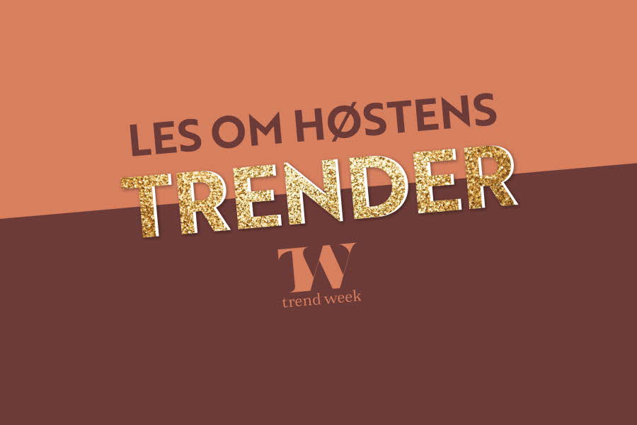 Bakgrunn i bruntoner med tekst "les om høstens trender"