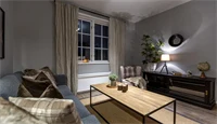 Bilde av stue i en leilighet på Skitorget på Skeikampen