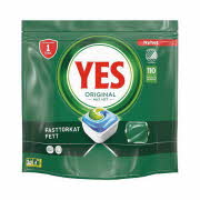 en grønn pose med YES Original oppvasktabletter