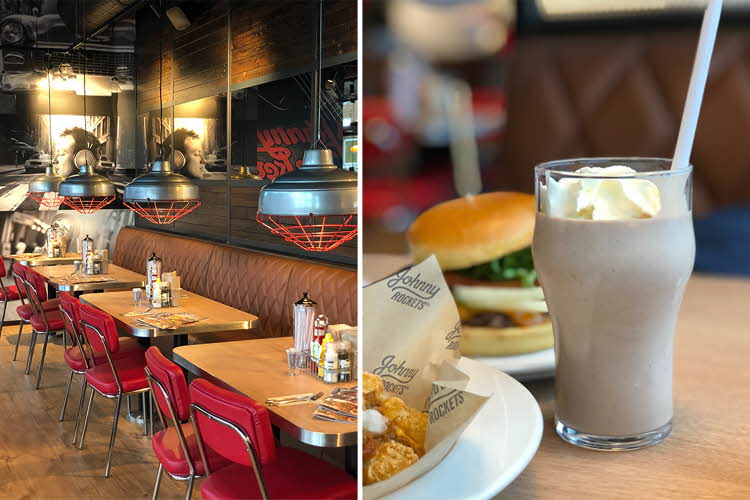 Milkshake og lokale i restauranten