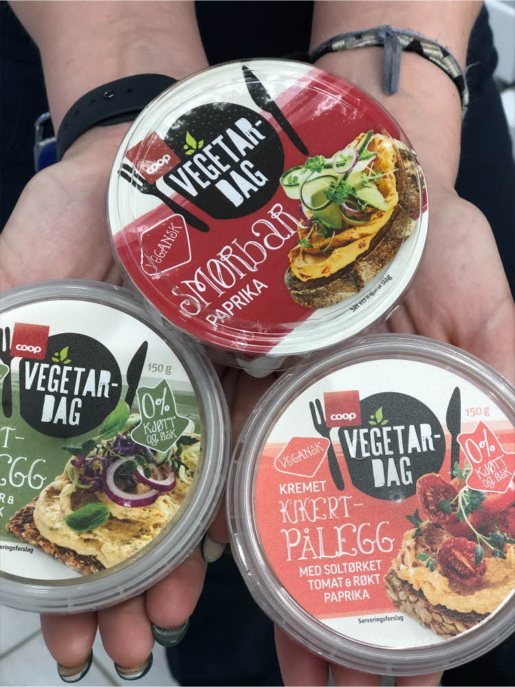 Noen som holder vegetar pålegg
