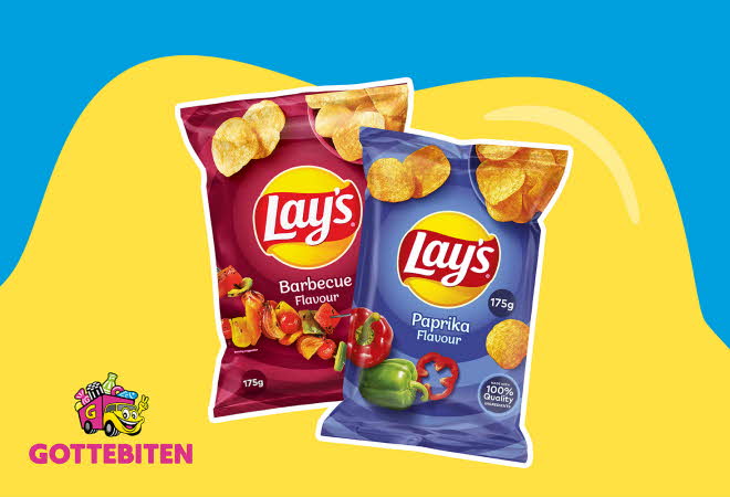 2 poser med lays chips
