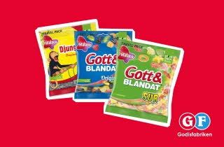 bilde av gott & blandat godteri poser