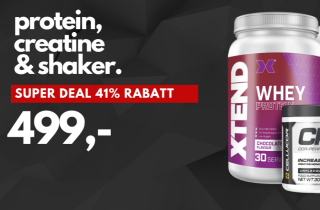 Get Fit tilbud 41% rabatt superdeal protein creatin og shaker 499,-