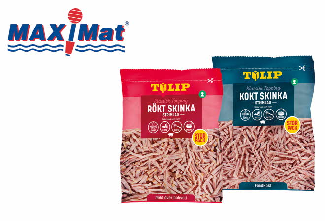 Rökt och kokt skinka strimlad