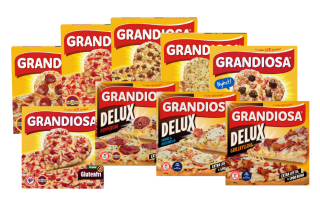 bilde av diverse Grandiosa pizzaer