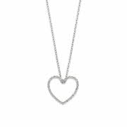 hjerte diamant halssmykke