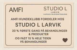 Bilde med beige bakgrunn og sort tekst