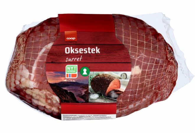 En pakke med Coop oksestek