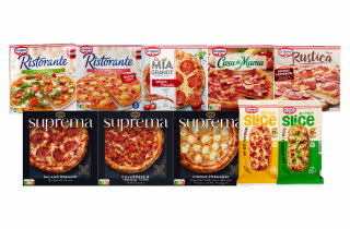 Et utvalg av pizza fra Dr Oetker