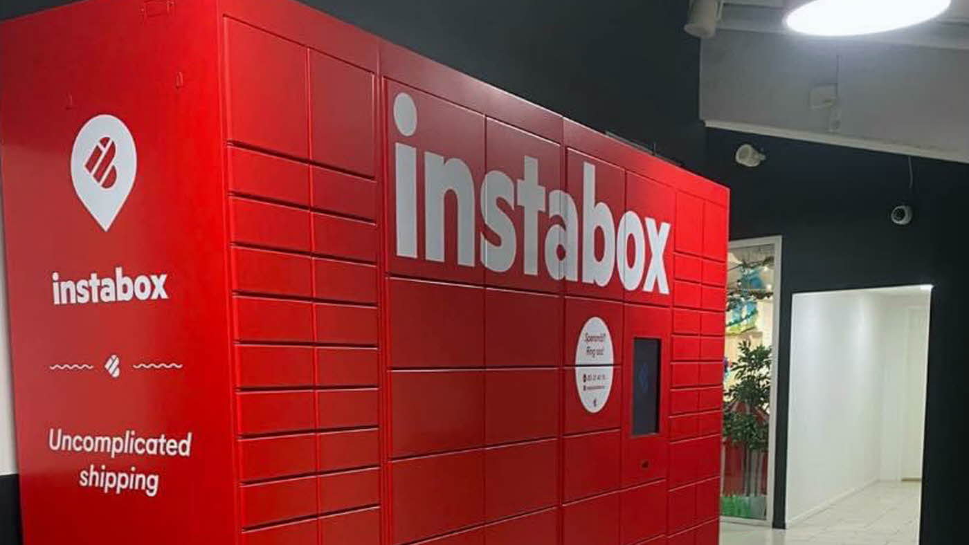 Instabox installert på kjøpesenter