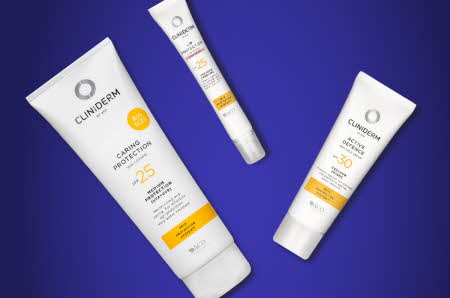 Cliniderm Sun Lotion, Cliniderm Sun Gloss og Cliniderm Sun Face Cream