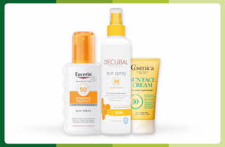 diverse solpleie produkter