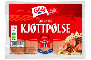 En pakke med Gilde kjøttpølse