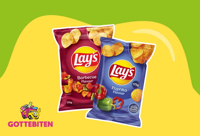 bilde av 2 diverse chips fra lays