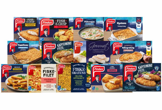 Stort utvalg av fiskeprodukter fra Findus