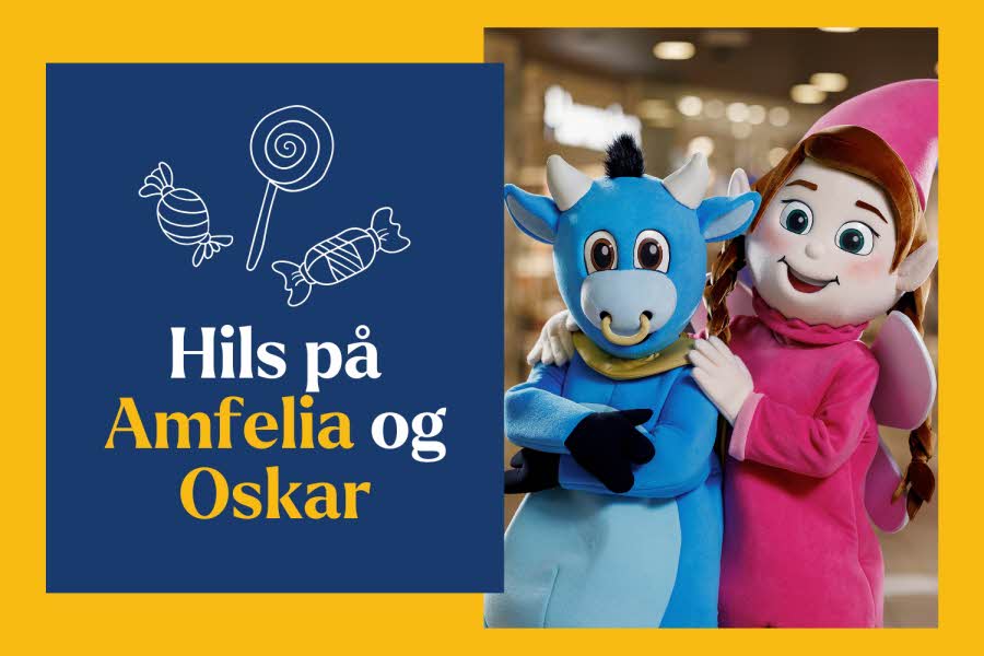 Rosa fe og blå okse